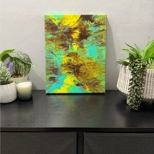 Original Abstract Art 11x14 One Of Kind Handmade Painting On Canvas